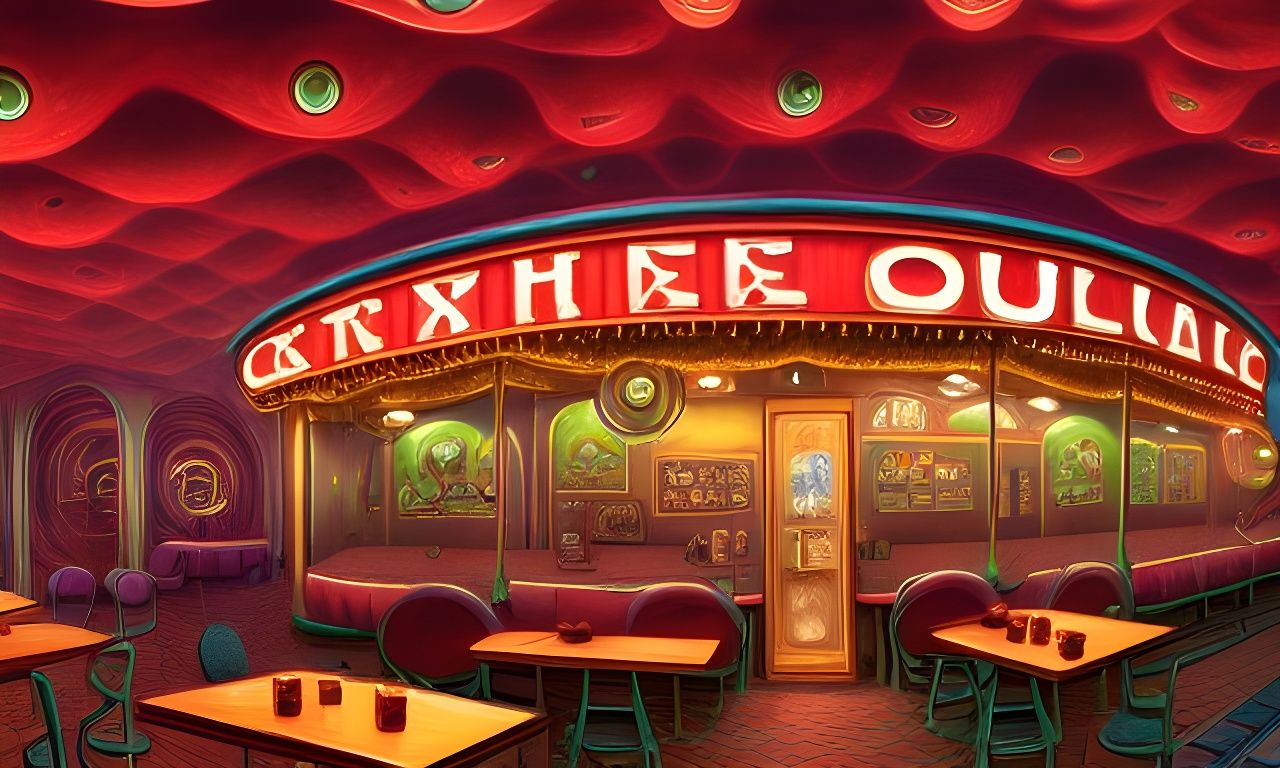 Cosmic Horror 50's Diner by Simonetti in 8K