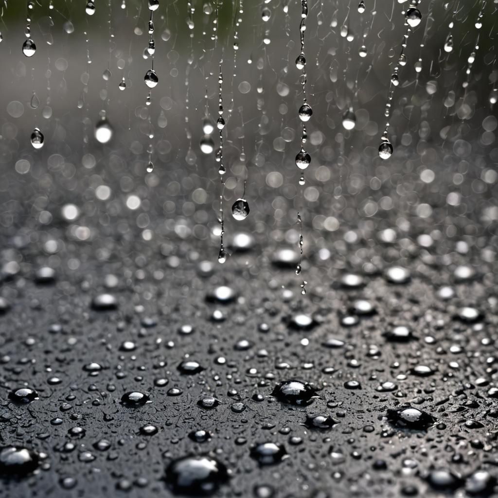 Macro Rain Drops Splashing: High-Speed Photography