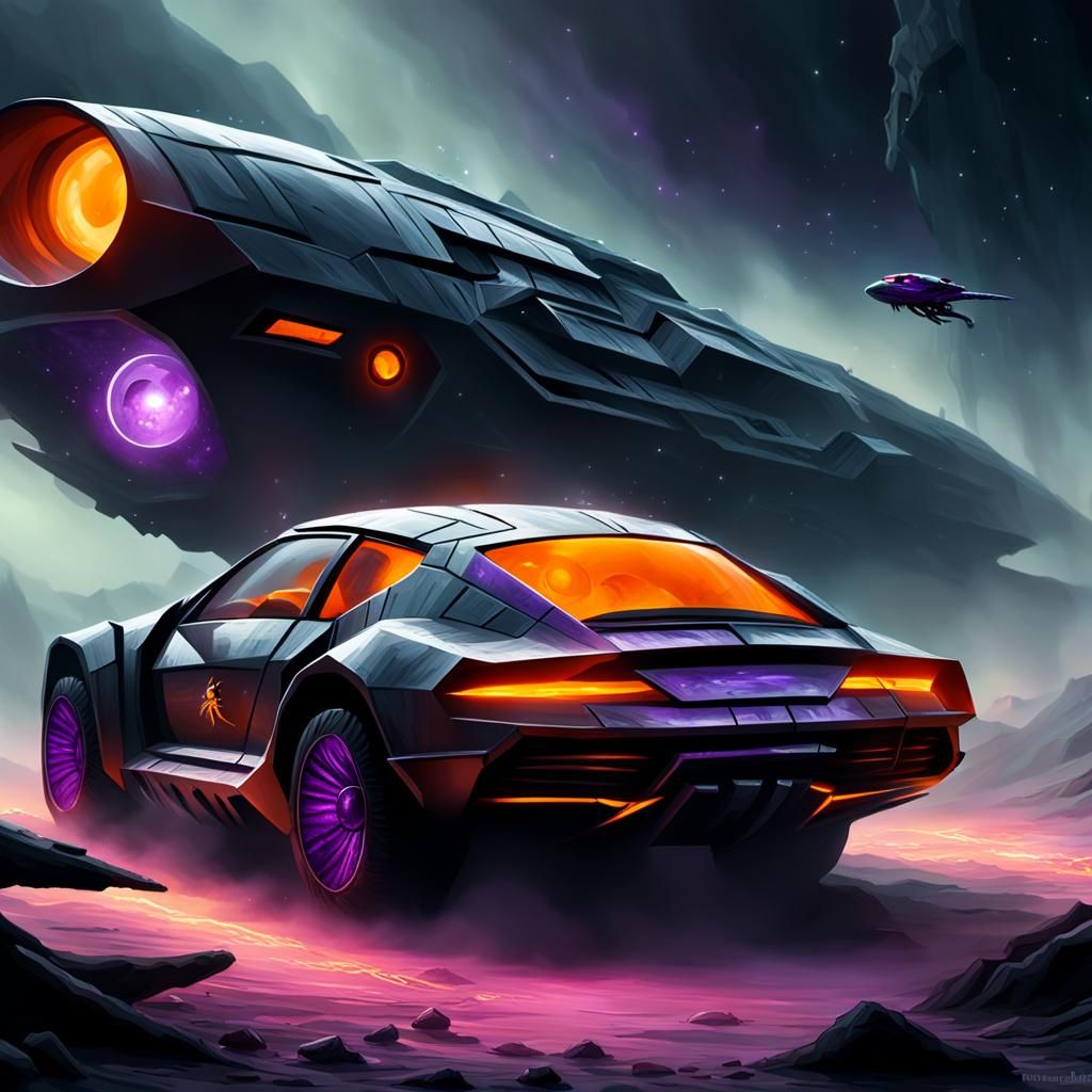 Menacing Scorpion Starship Descends: A Sci-Fi Horror