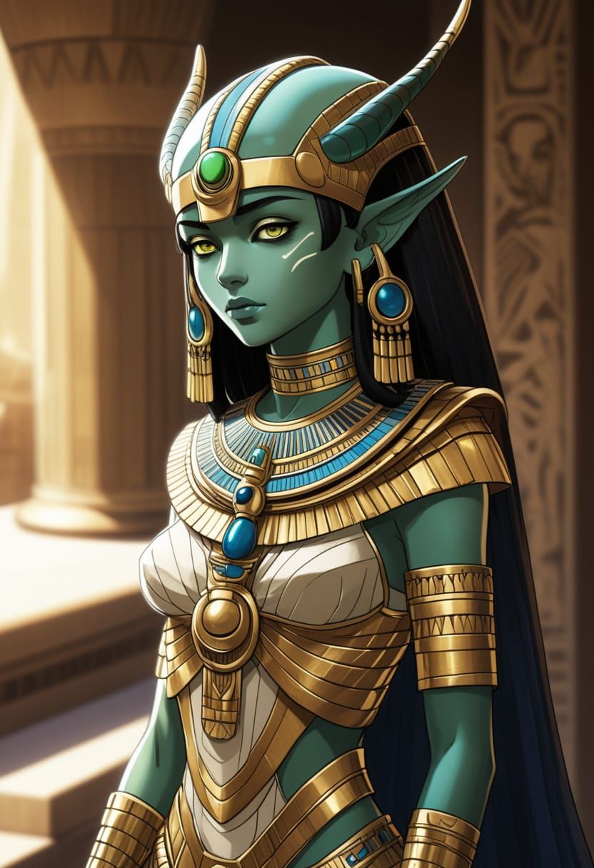 Cleopatra as an anime alien...