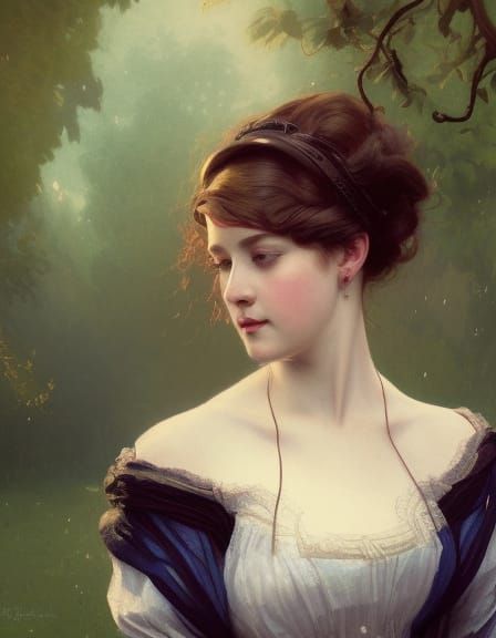 Victorian Lady Portrait with Dynamic Lighting