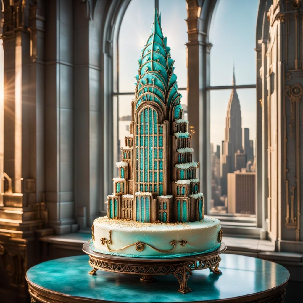 Chrysler Building Cake