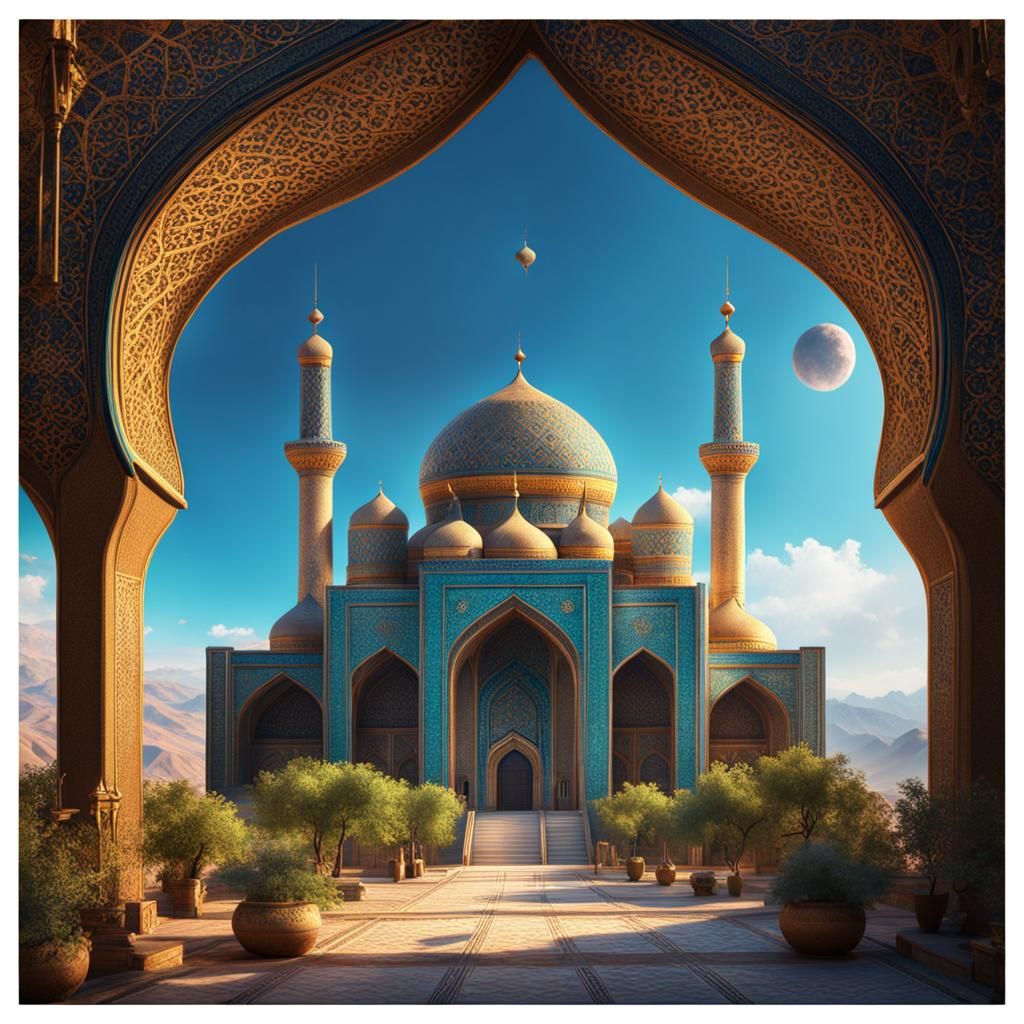 Fantastical Detailed Matte Painting of Iran