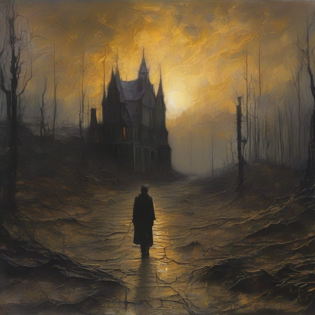 Dark Surrealism: A Gouache and Watercolor Nightmare