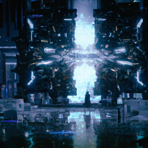 Futuristic AI Avatar in Epic Digital Painting