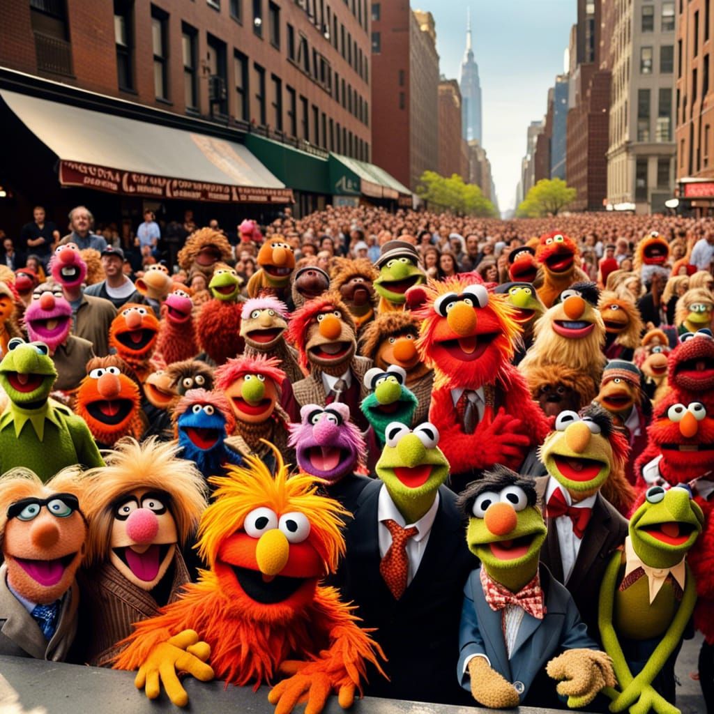 Muppets Take Manhattan: A Whimsical NYC Street Scene