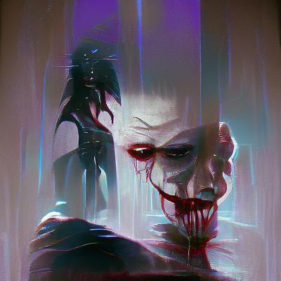 Sinister Image of Redemption in Dark Fantasy Style