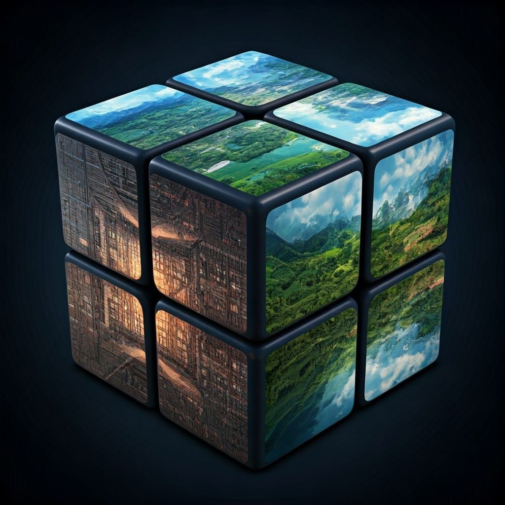 Futuristic World as Interconnected Rubik's Cube
