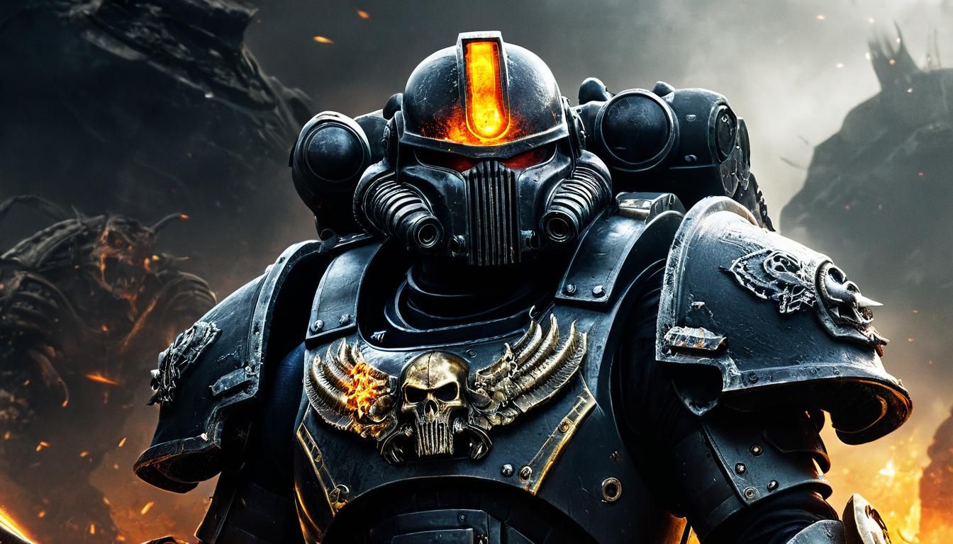 Space Marine in Epic Battle on Alien World