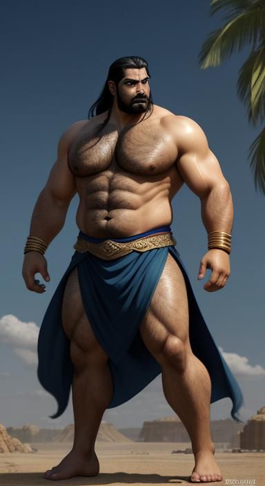 Furious Persian Djinn with Massive Build in HDR