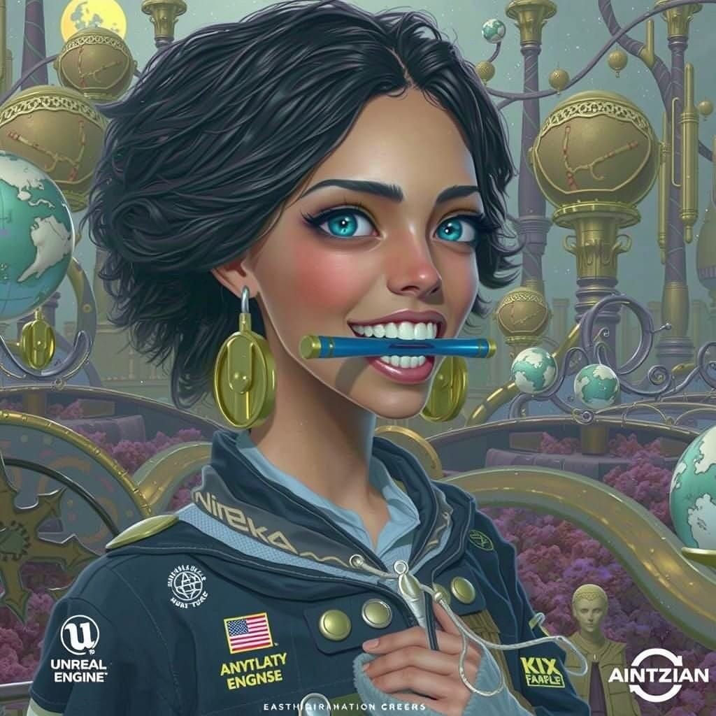 Young Adventurer in Mystical Realm, Inspired by Fantastical...