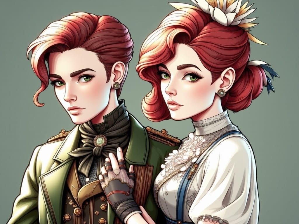 Elizabeth Bennet in Borderlands, Art Nouveau Punk Style