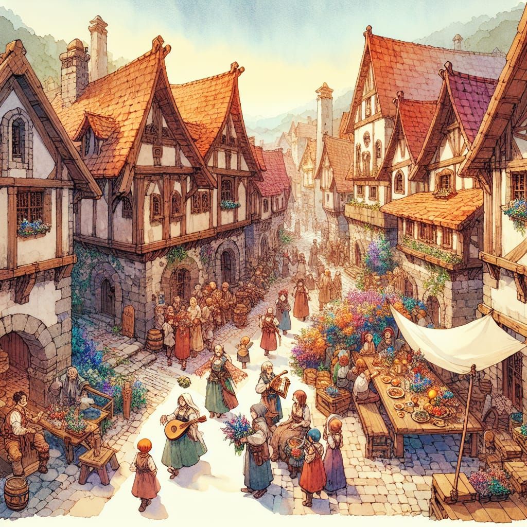 Medieval Fantasy Village Celebrates Mother's Day in Anime St...