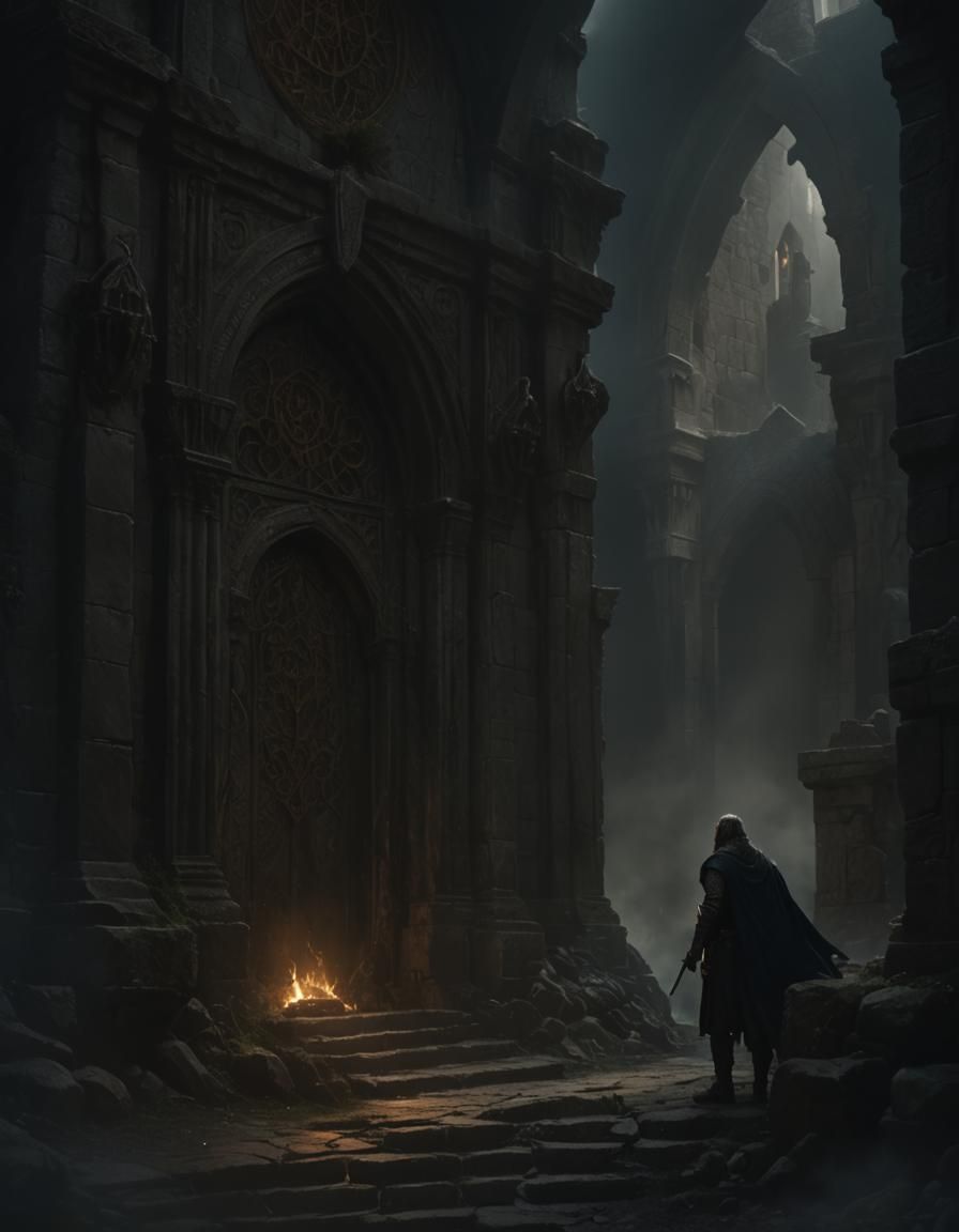 Photorealistic Portrait in Sauron's Palace