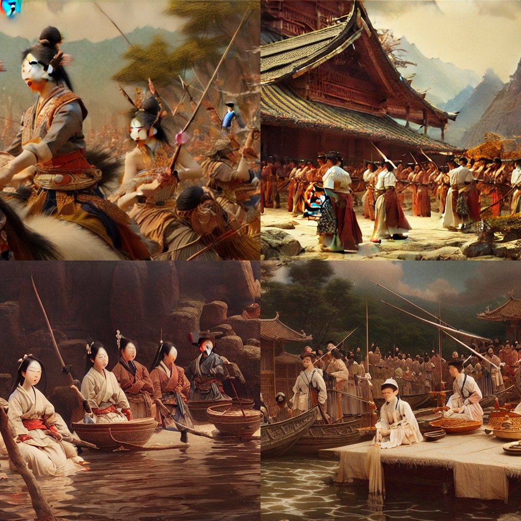 Si ku ki Hiuen Tsang Records: Elegant Detailed Matte Paintin...