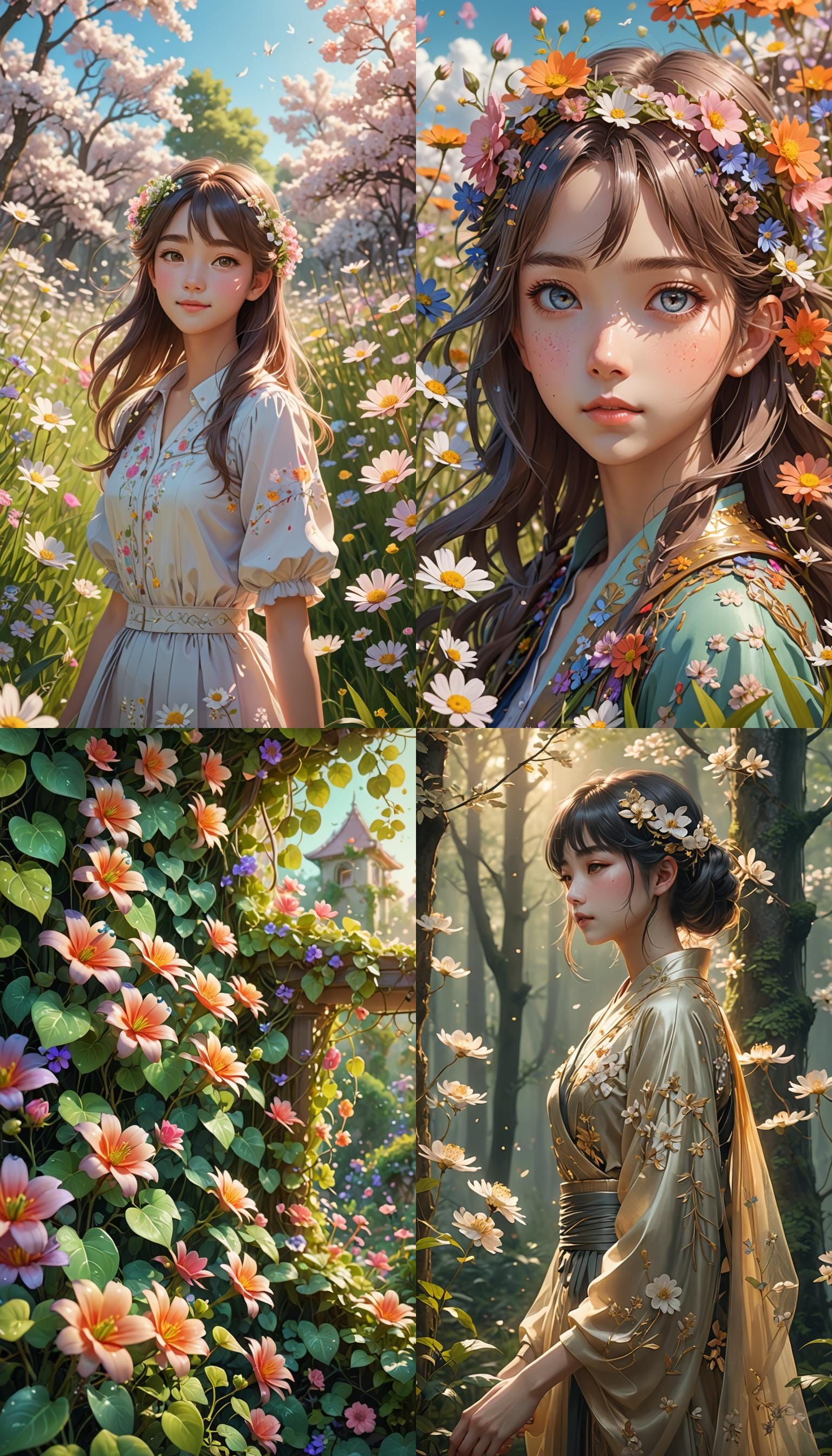 Anime Flowers in 8K Resolution