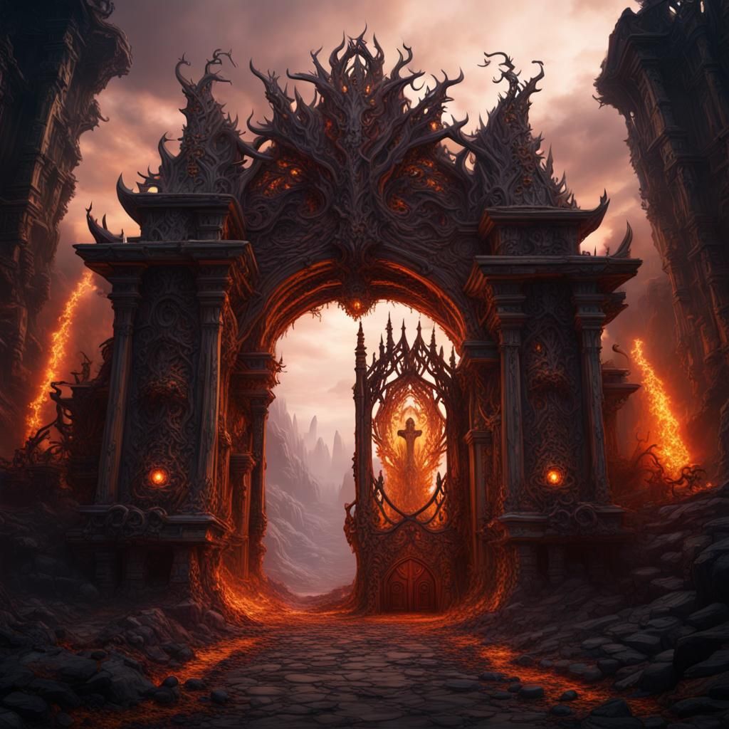 The Gates to Hell: Detailed Matte Painting