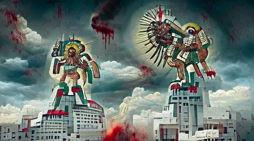 Huitzilopochtli's Revenge: Art Deco Biopunk Defeat