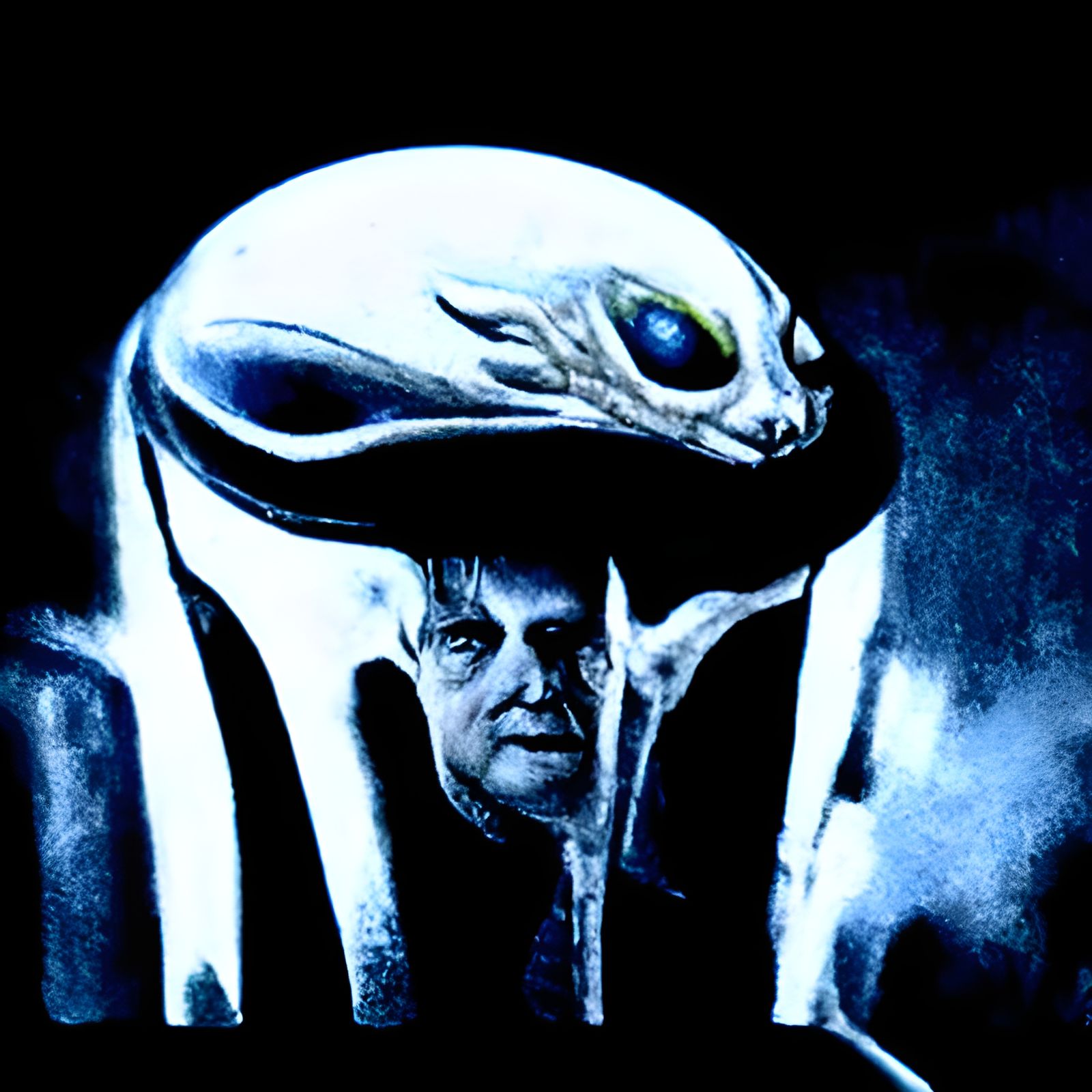 Iggy Pop as Demented Alien in Giger Style