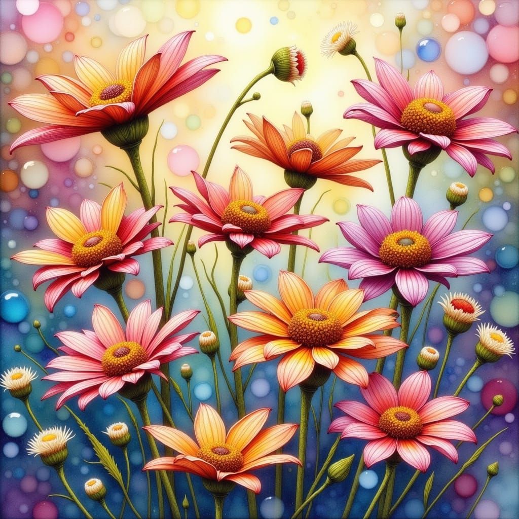 Wildflowers abstract