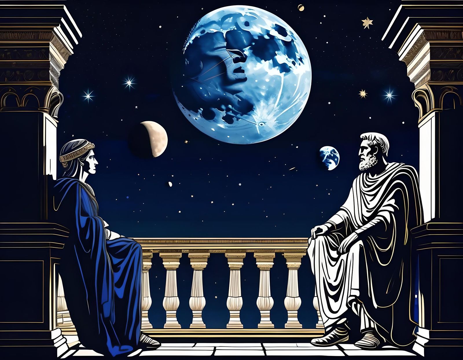 Emperor Aurelius and Family Overlook Their Empire