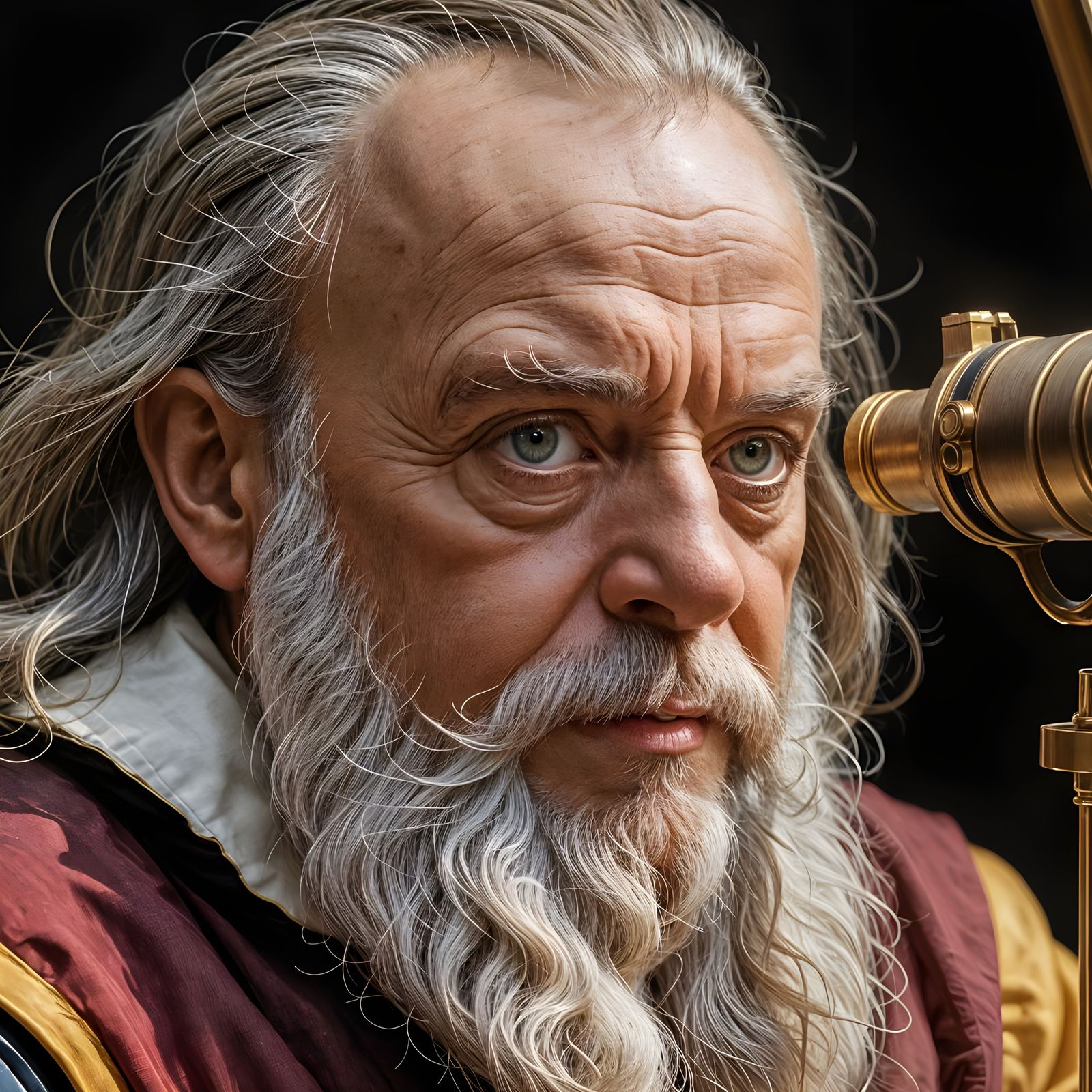 Hyperreal Portrait of Galileo Galilei