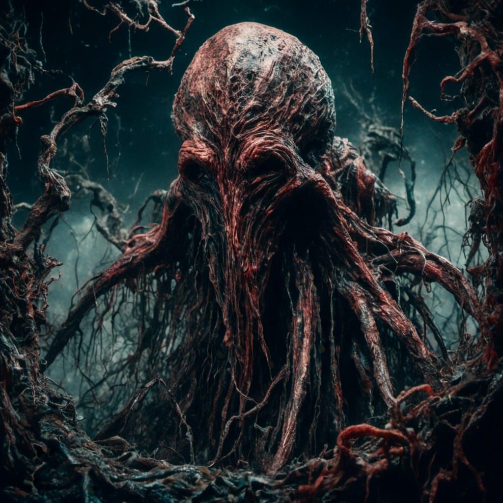Hyperrealistic Mind Flayer from Stranger Things