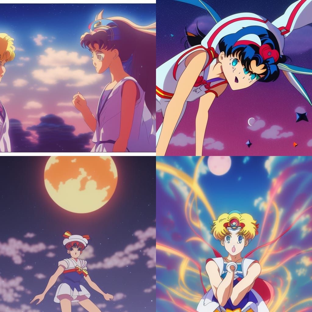 Sailor Moon in 90s Anime Style