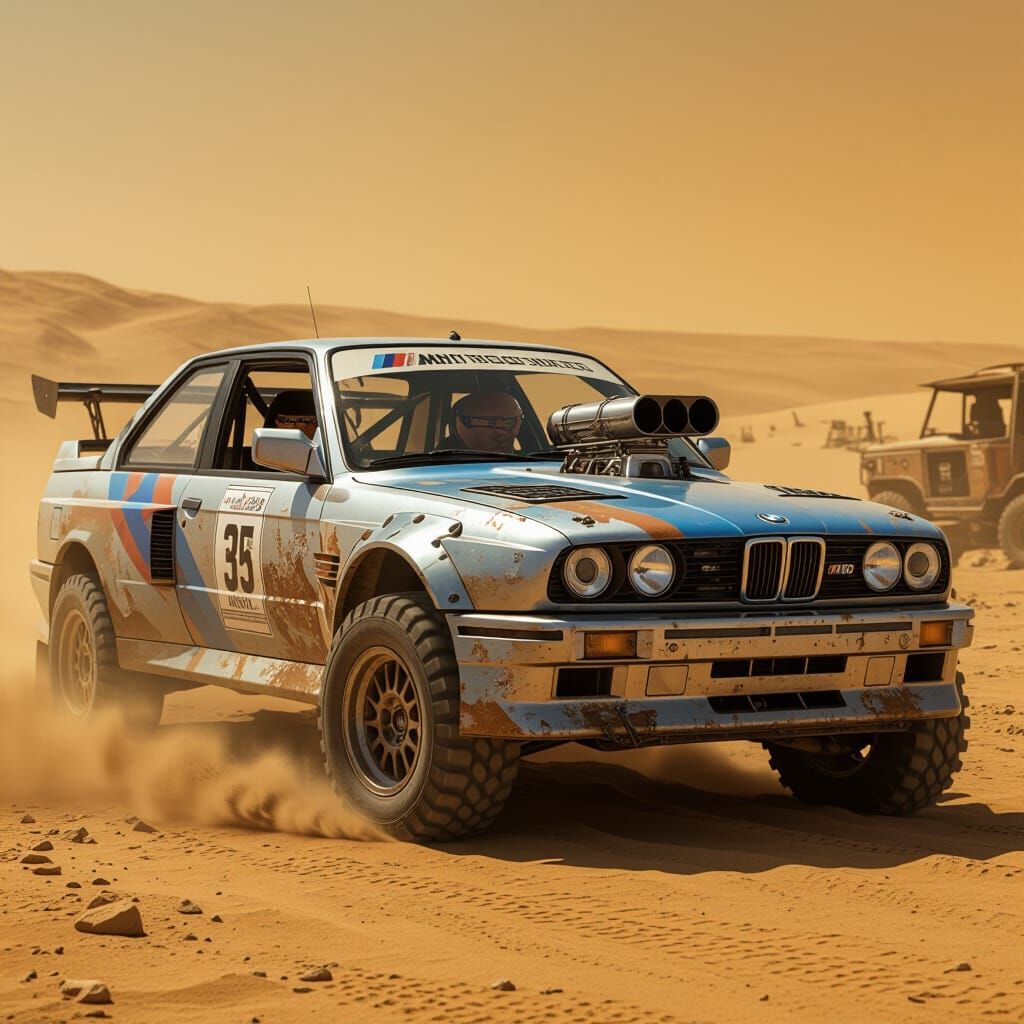 Mad Max BMW M3 GTR in Desert Wasteland
