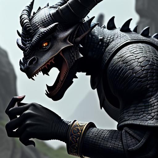 Dragonborn Monk Athlete Close-up