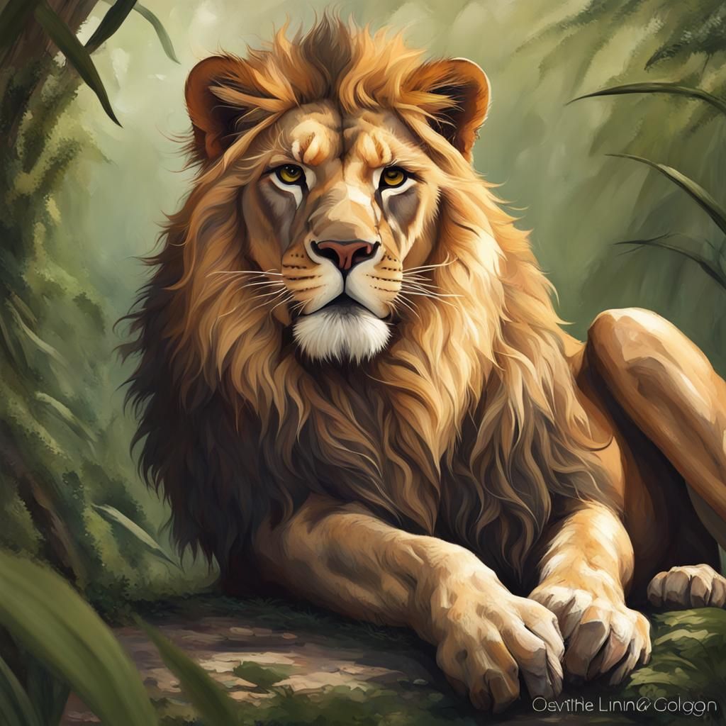 Female Lion in the Jungle