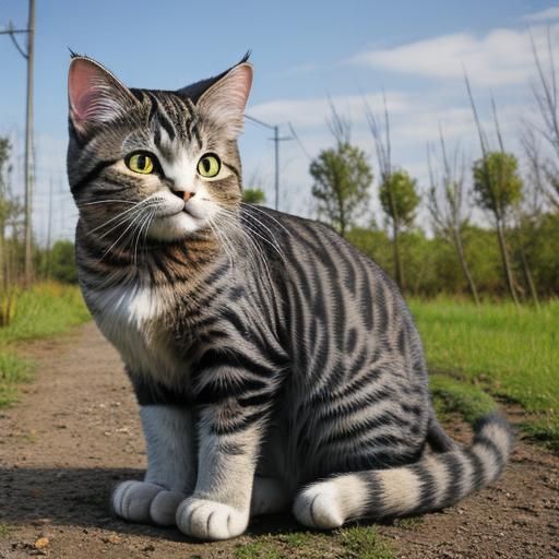 Simple AI Image of a Cat