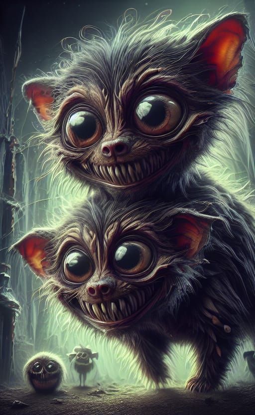 Sinister Teddy Bear in Dusty Attic