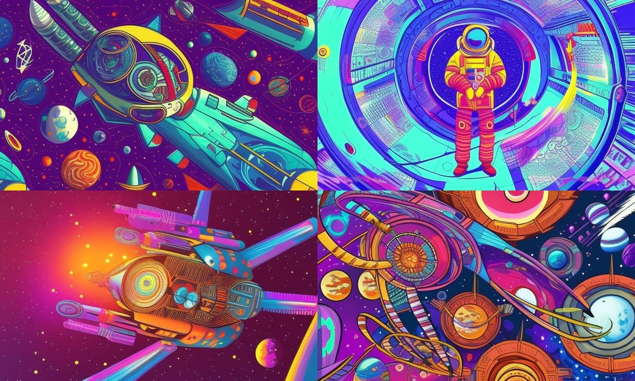 Magician in Space: Colorful Digital Art
