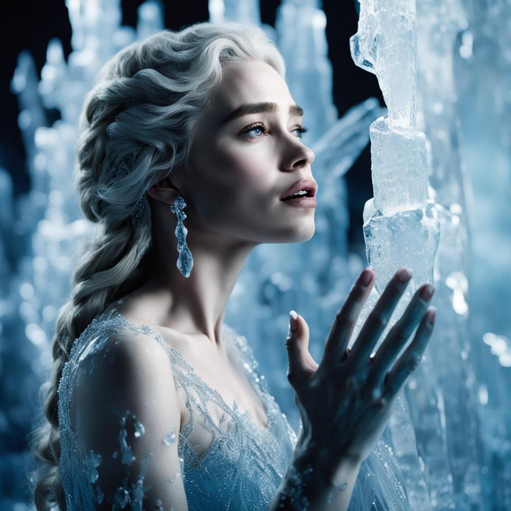 Ice Maiden Frozen in a Wall of Ice