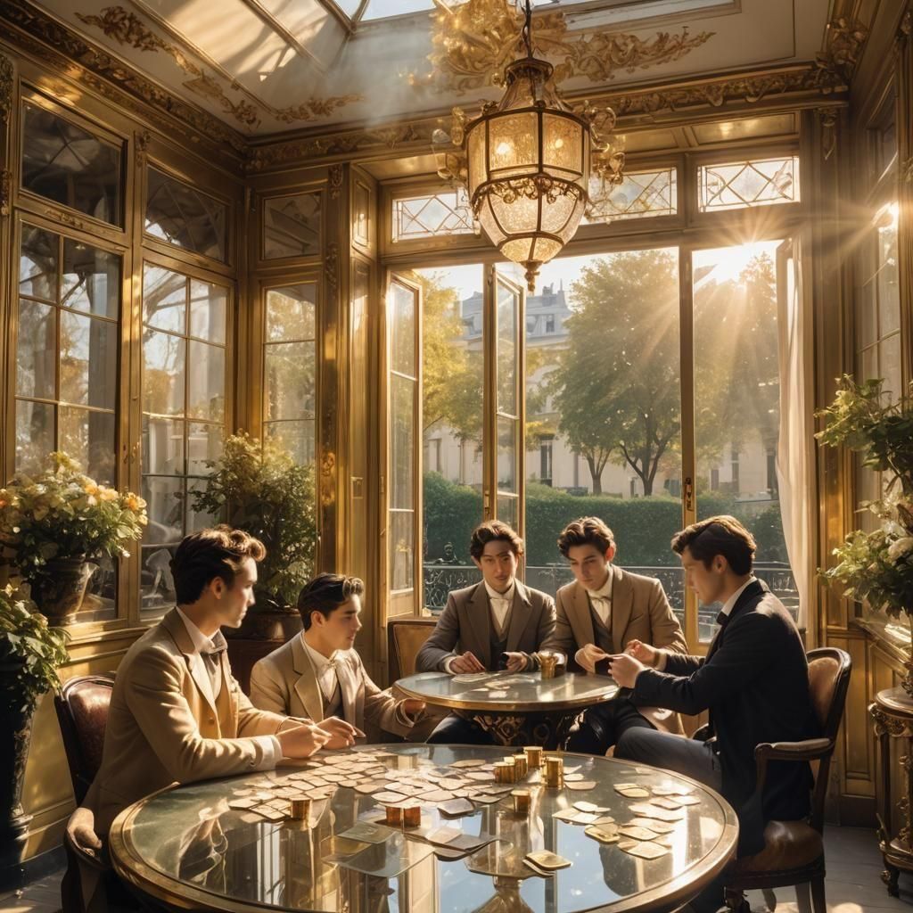 Victorian Teahouse Card Game in Paris