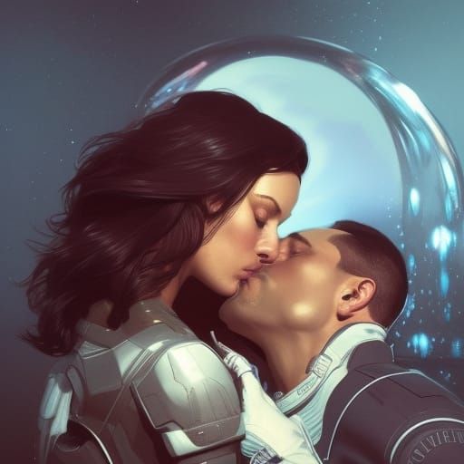Miranda Lawson and Commander Shepard: Kiss