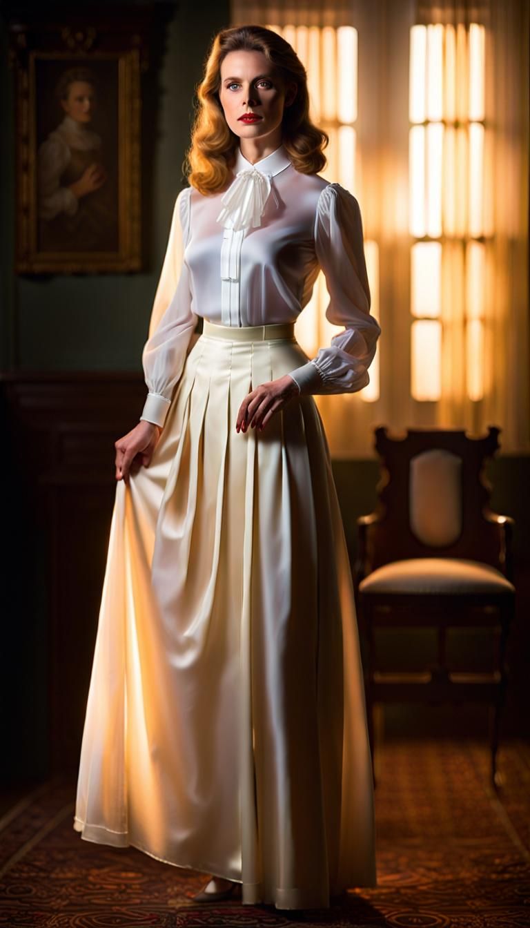 Elizabeth Montgomery as Victorian Governess in Pre-Raphaelit...