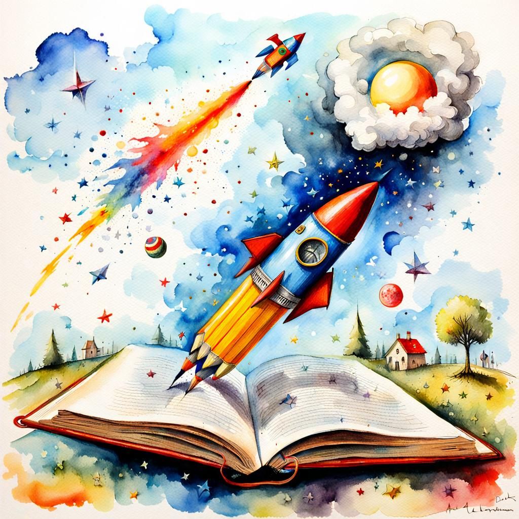 Dann hebt er ab und
Völlig losgelöst von der Erde
Schwebt das Raumschiff völlig schwerelos  /5