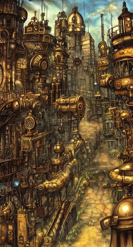 A steampunk city