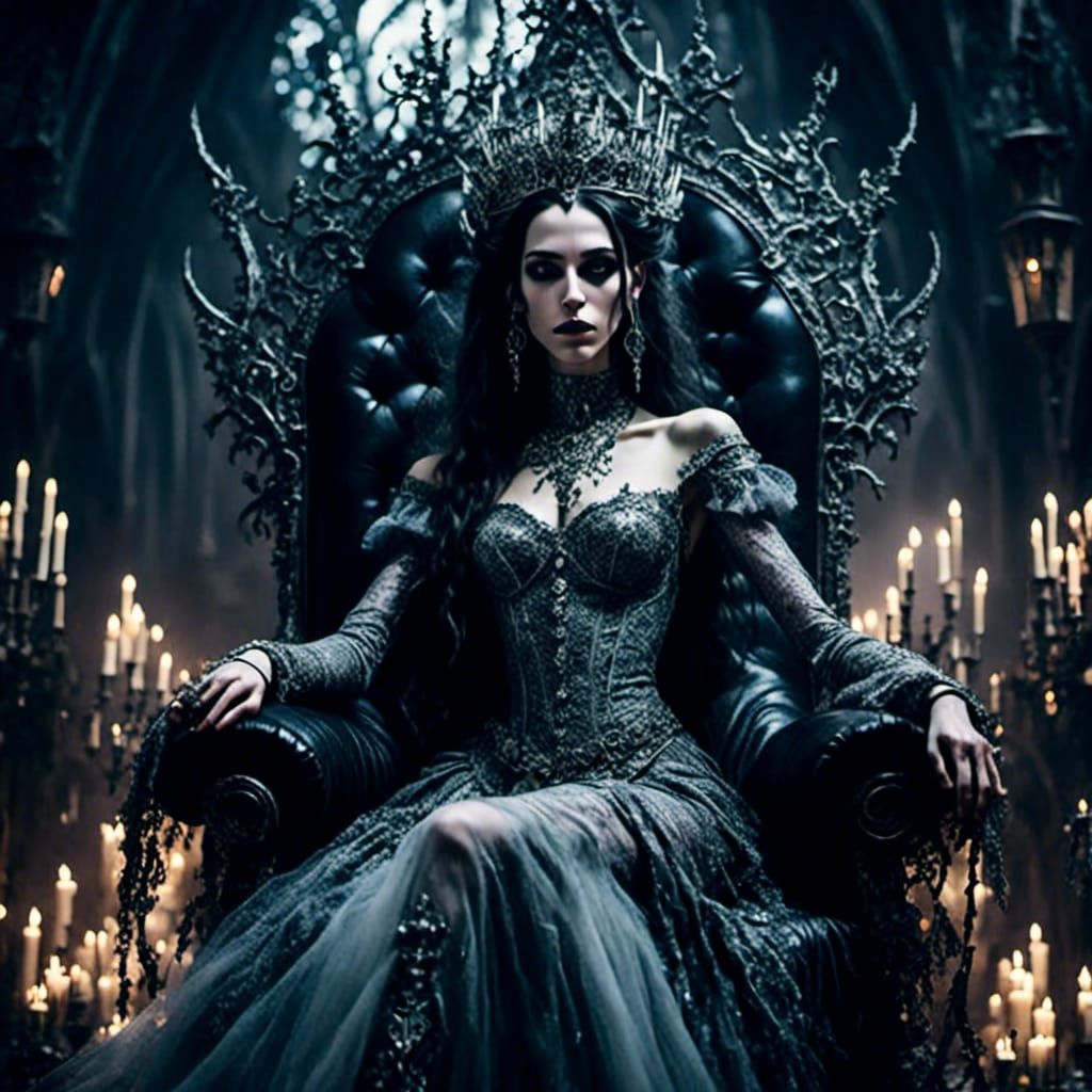 Intricate Portrait of a Princess on a Throne