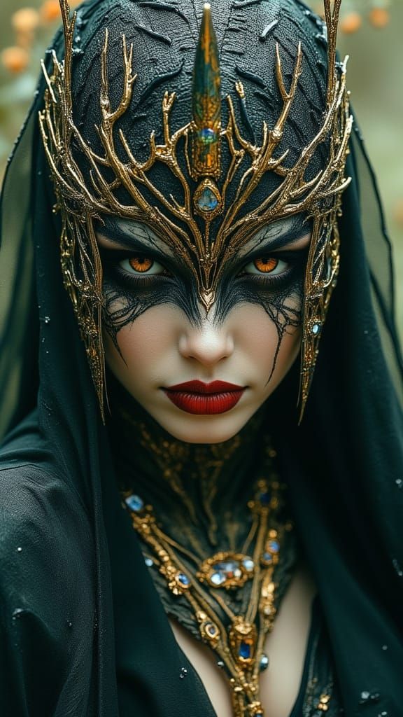 Woman with Monstrous Tree-Human Hybrids and Supernatural Wea...