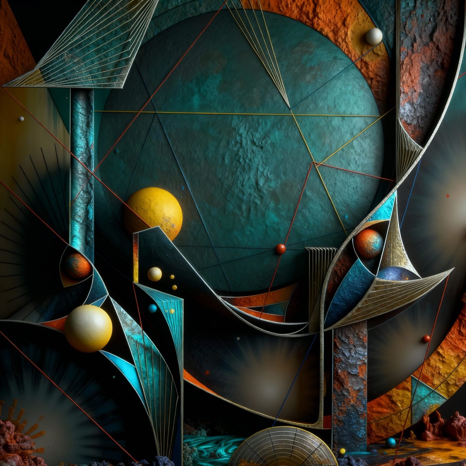 Vibrant Maximalist Masterpiece in Cinematic 3D Style