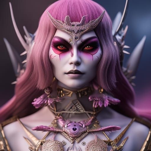 Disturbing Hyperrealistic Demon Woman in 3D