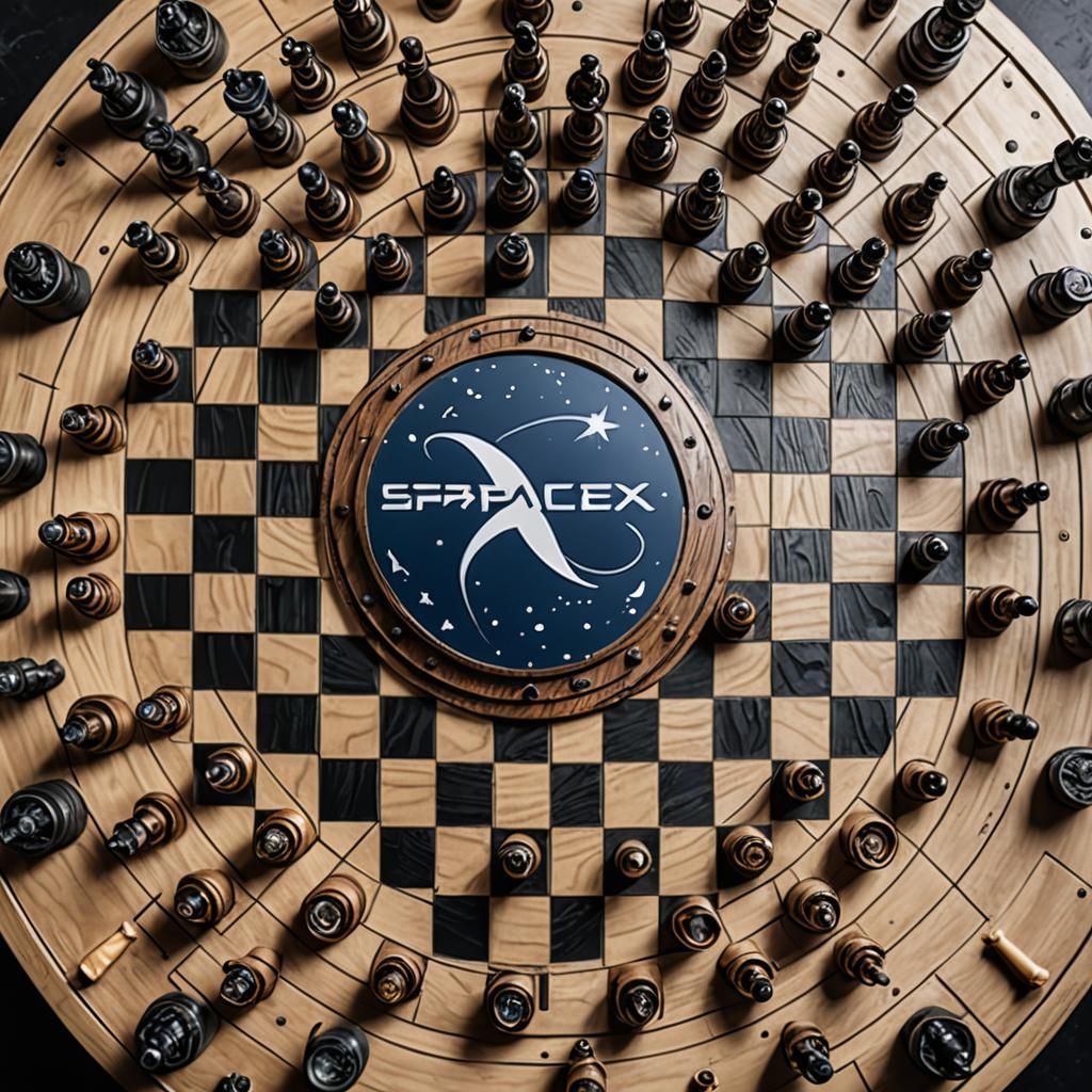 SpaceX Themed Chess Set with Starship Queen