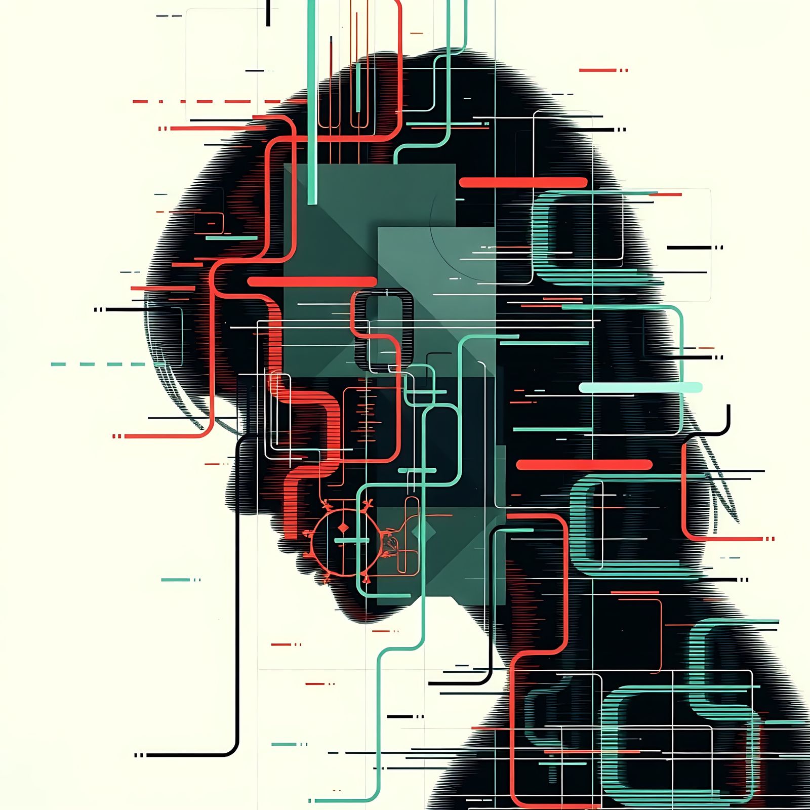 Digital Glitch Collage of Unknowable Reality