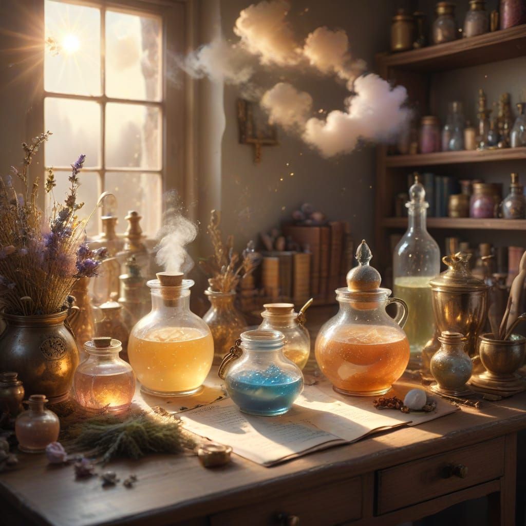 Whimsical Witch's Study in Pastel Hues