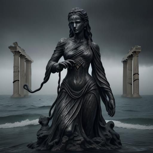 Gothic Spiders in Coffee Shop: A Digital Oil Painting