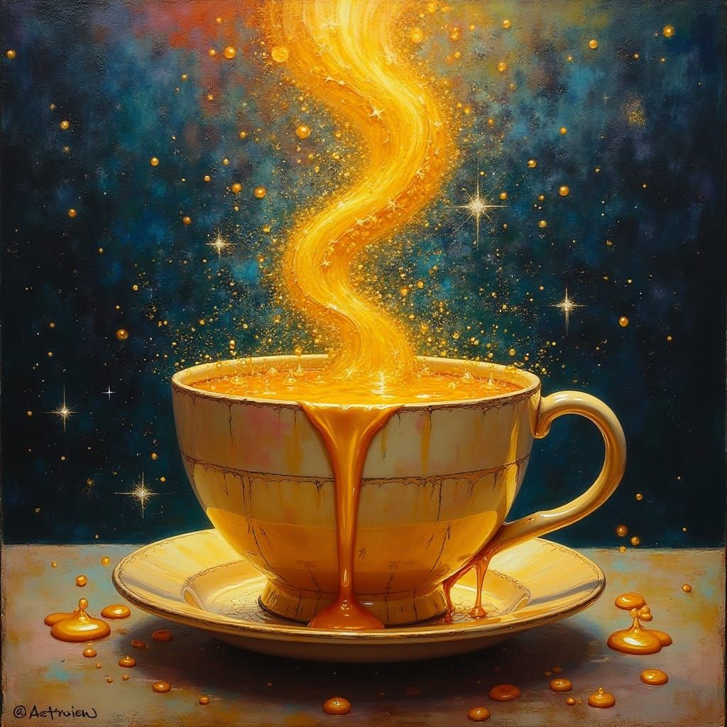 Ethereal Honey Portal in Cosmic Vortex