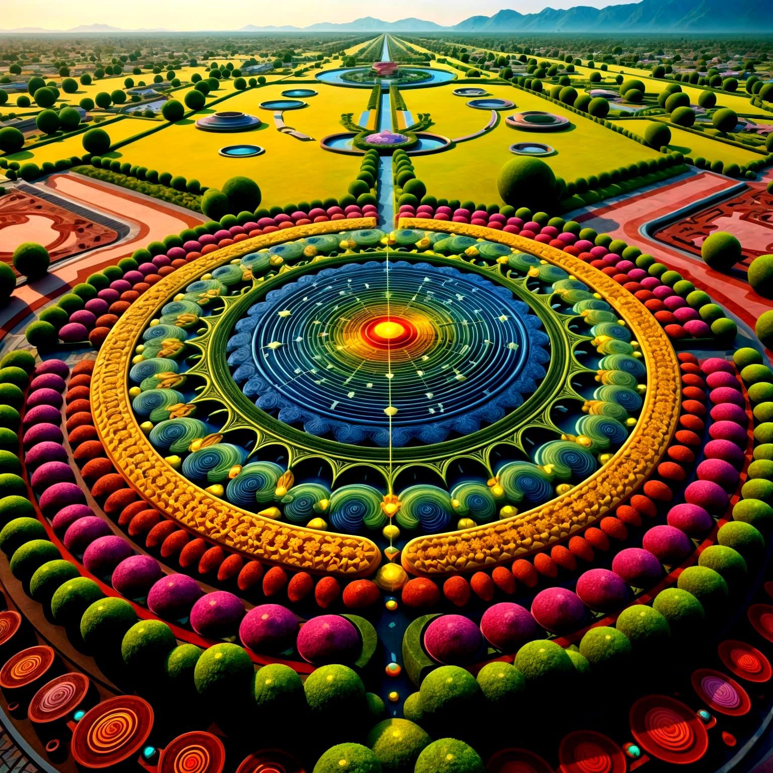 Mesmerizing Kaleidoscope Art with Geometric Fractal Patterns